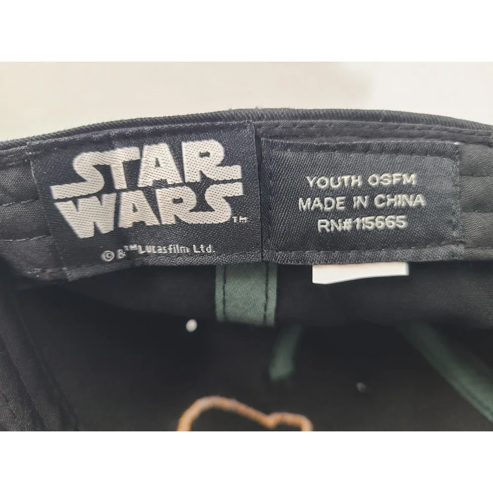 Youth Boba Fett Bounty Hunter Star Wars Snapback Hat‎ Cap Movie Boy Girl Black